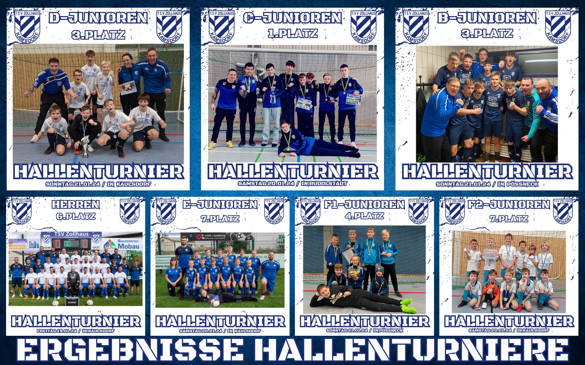 Ergebnisse Hallenturniere 19.01. - 21.01.