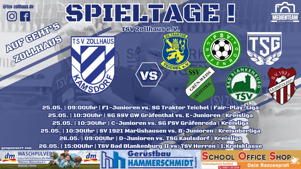 Spieltags Vorschau 25.05. - 26.05. 