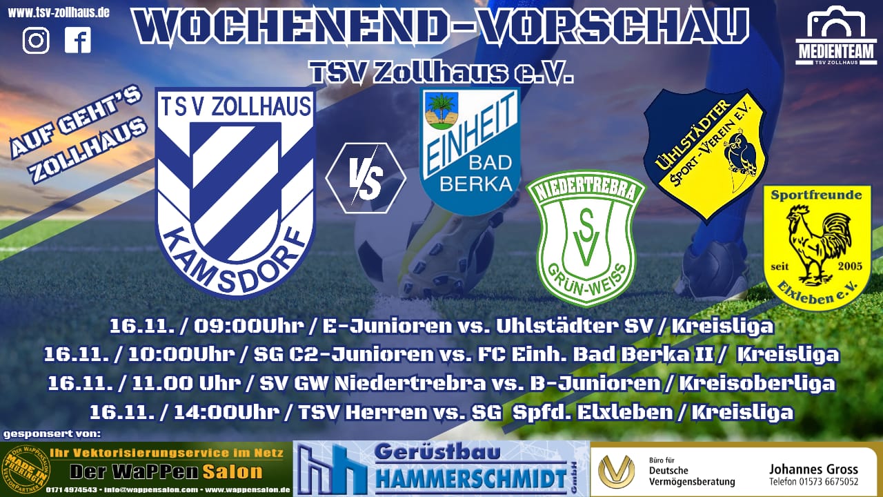 Spieltags Vorschau 16.11